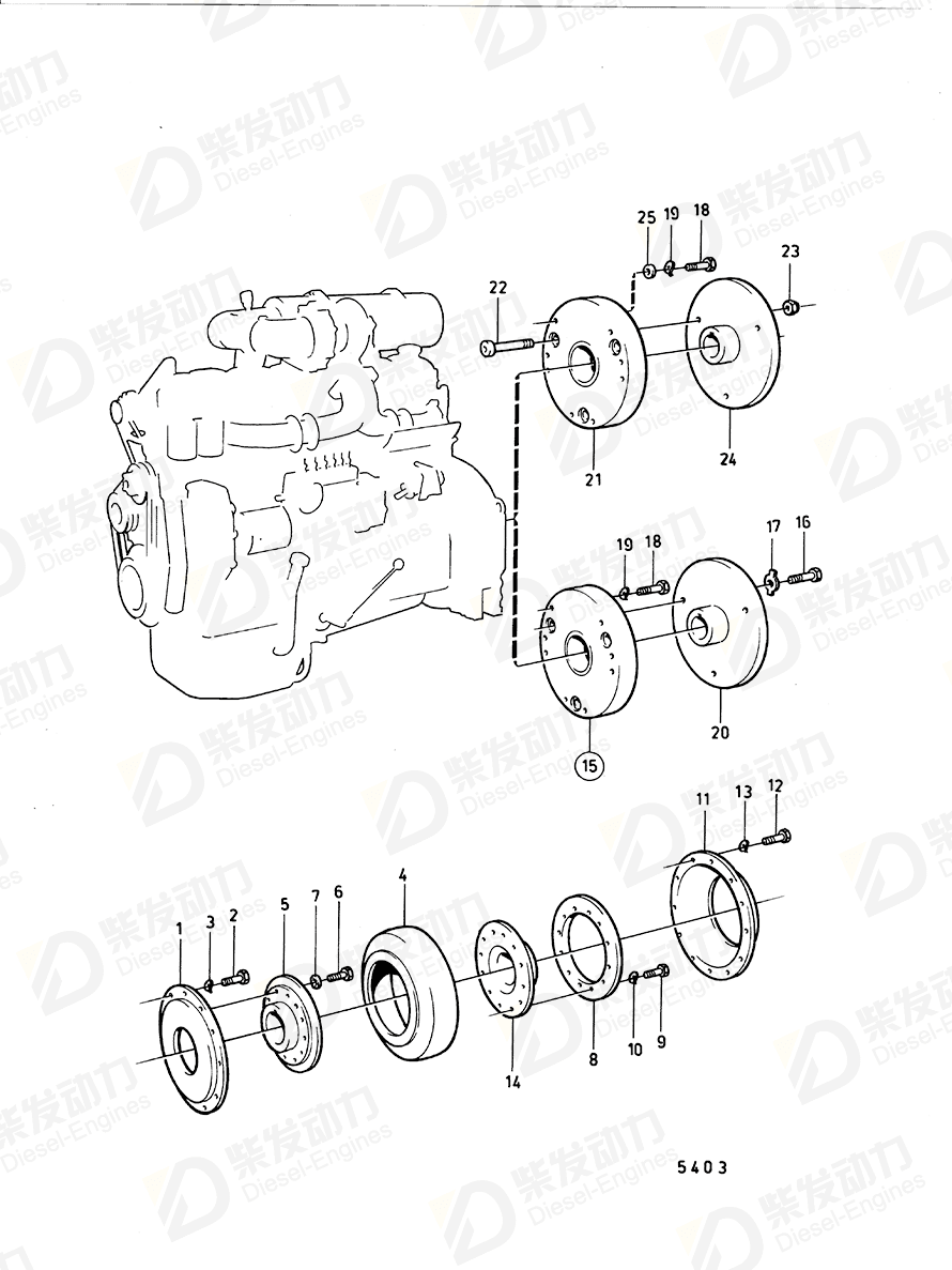 VOLVO Hexagon screw 955366 Drawing